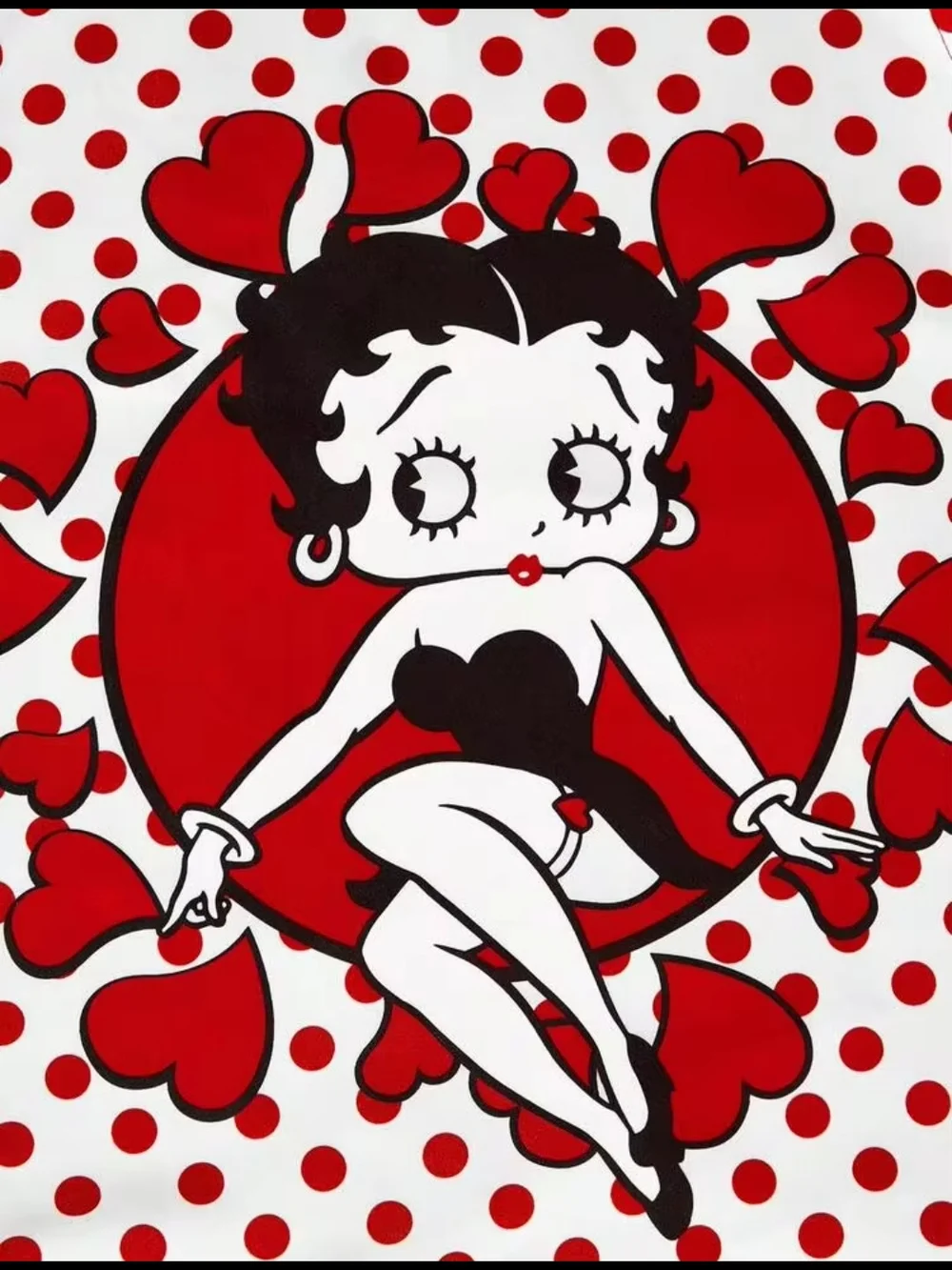 Betty Boop Red and White Polka Dot Kitchen Apron